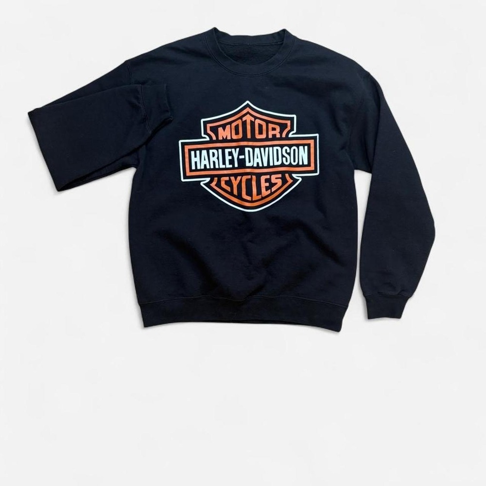 Harley Davidson Black Bar Shield Crewneck Sweatshirt Mens Size S